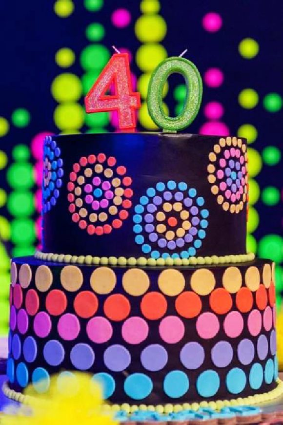 glow in the dark sweet 16 cakes