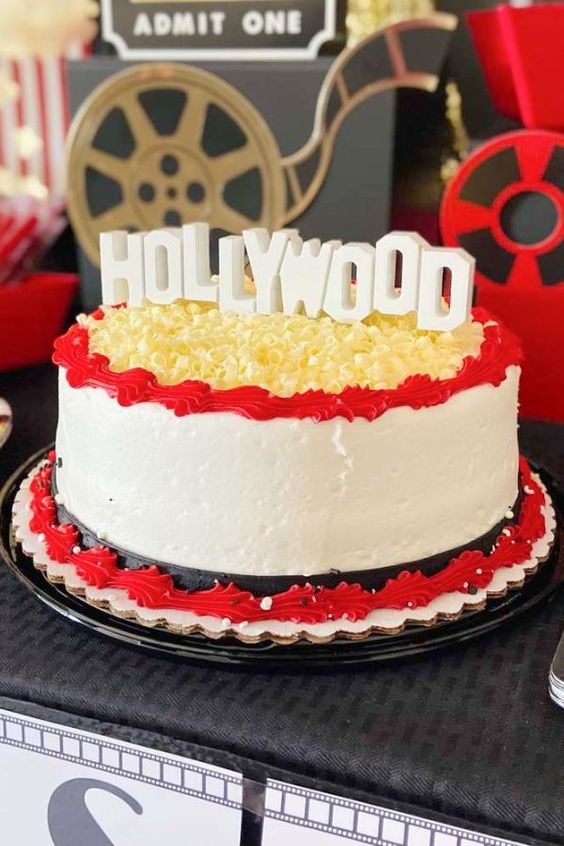 Movie Night Birthday Cake