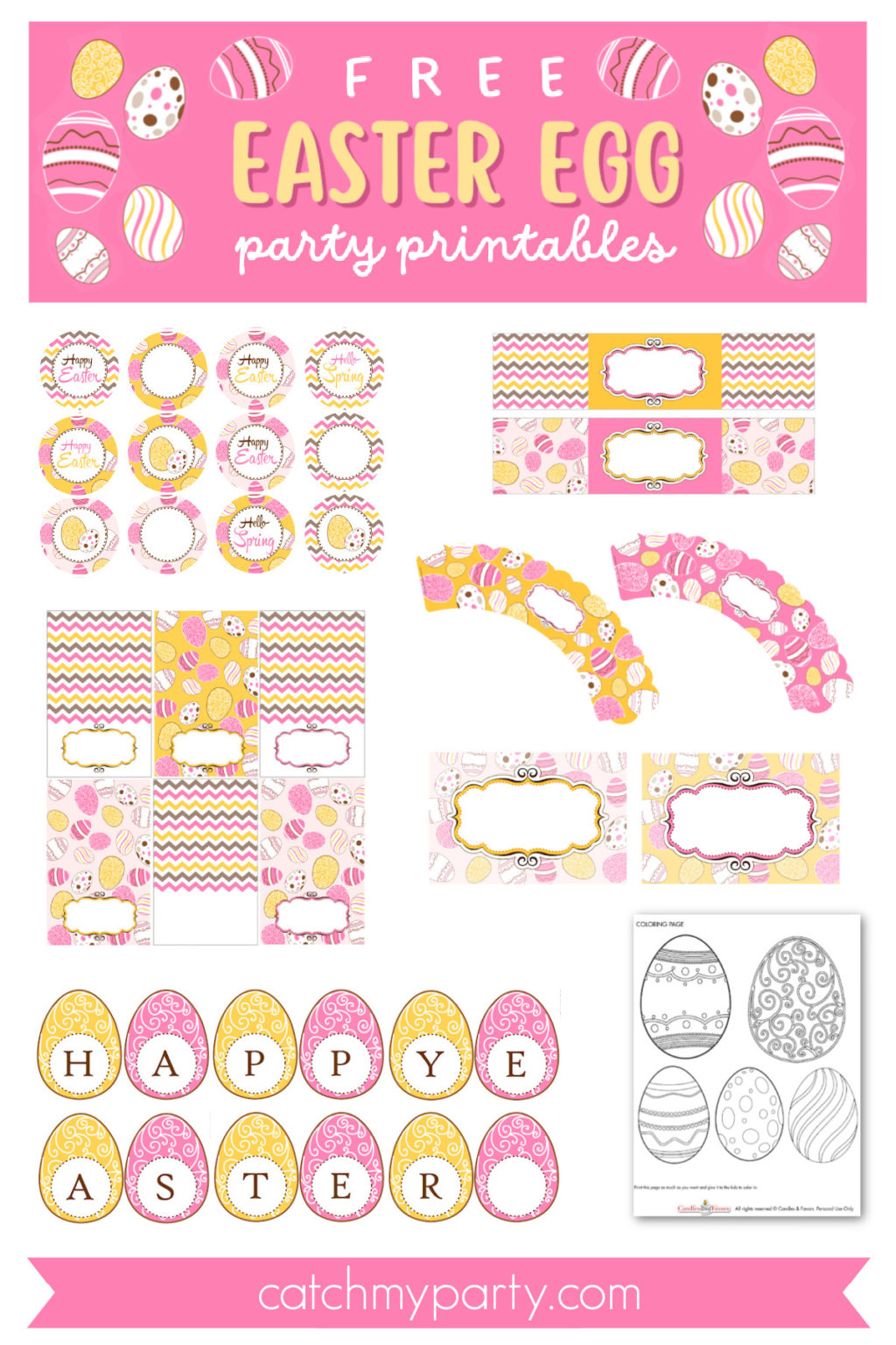 Free Easter Egg Party Printables | Catch My Party