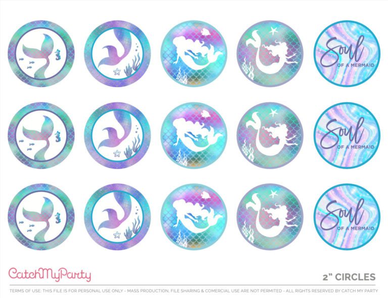 Fabulous FREE Mermaid Party Printables! | Catch My Party