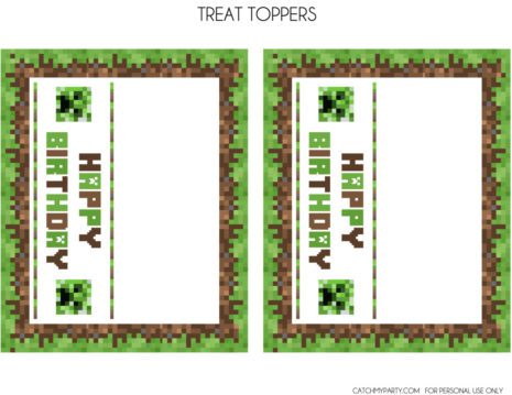 Download These Awesome FREE Minecraft Party Printables! | Catch My Party