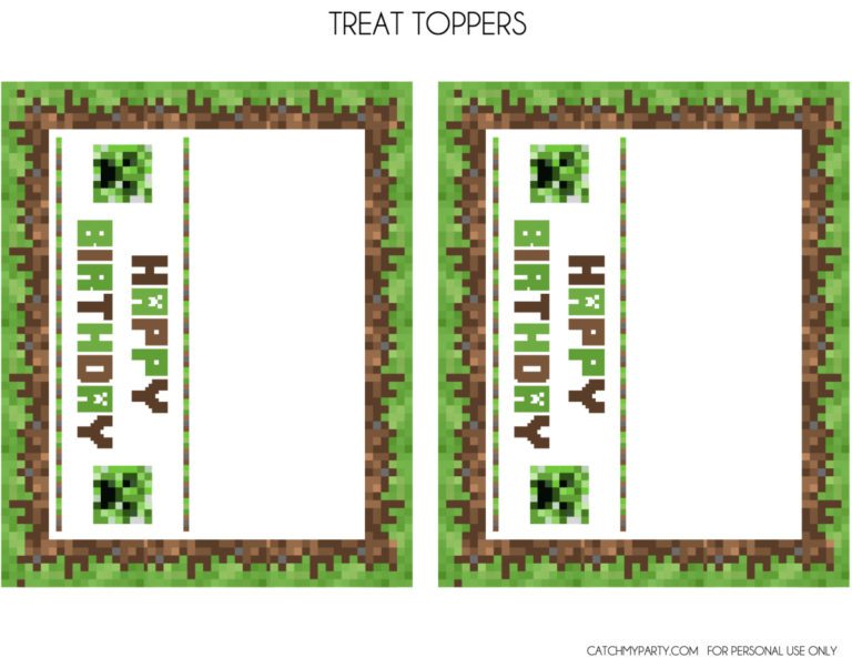 Download These Awesome FREE Minecraft Party Printables! | Catch My Party