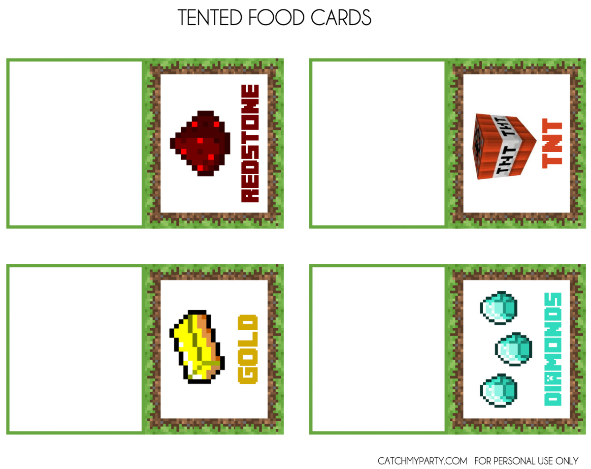 Download These Awesome FREE Minecraft Party Printables! | Catch My Party