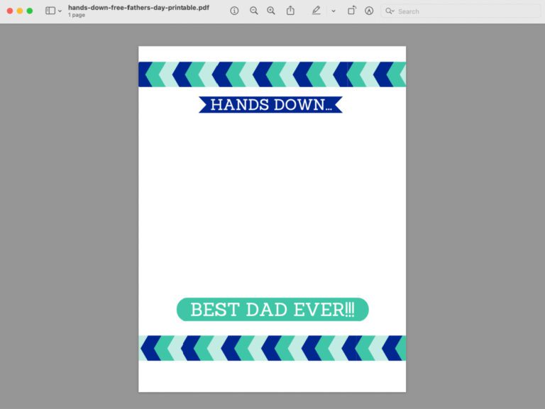 Free Father's Day Printable Gift | Catch My Party