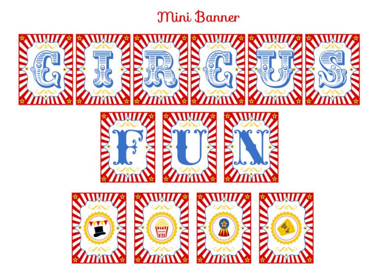Retro Circus Party Printables (FREE Download)! | Catch My Party