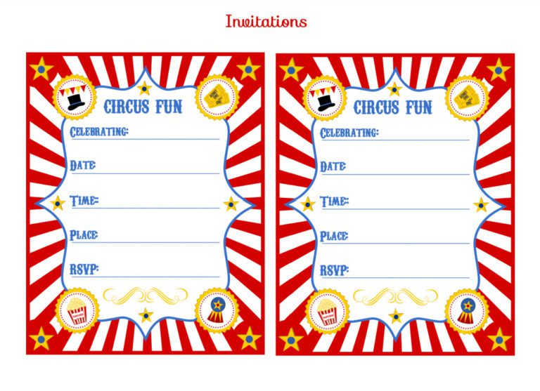 Retro Circus Party Printables (FREE Download)! | Catch My Party