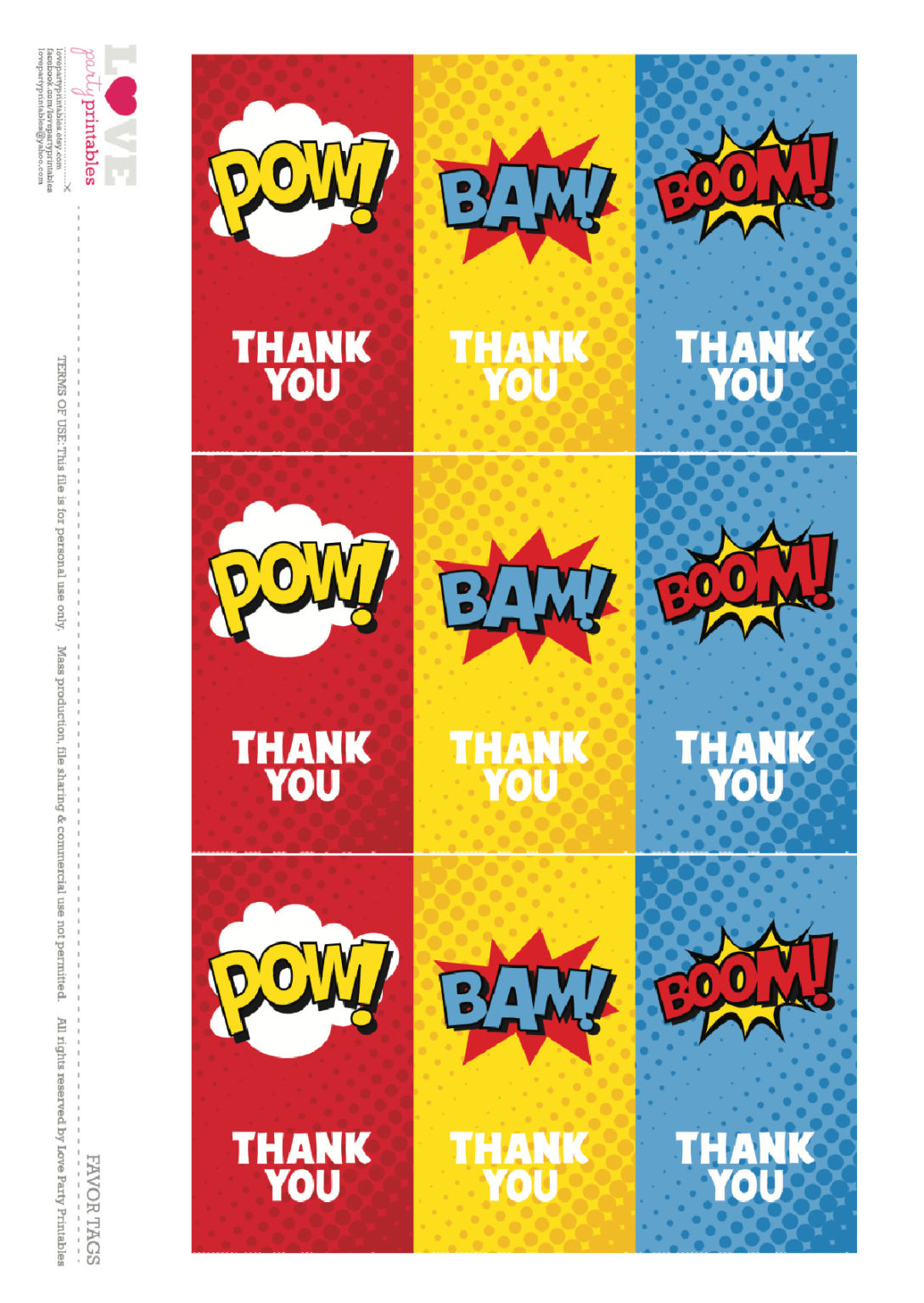 Awesome Superhero Party Printables (FREE Download)! | Catch My Party