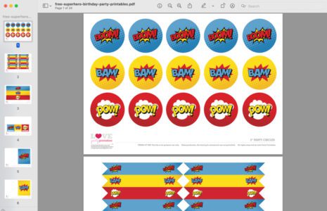 Awesome Superhero Party Printables (FREE Download)! | Catch My Party