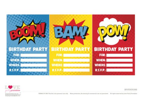 Awesome Superhero Party Printables (FREE Download)! | Catch My Party
