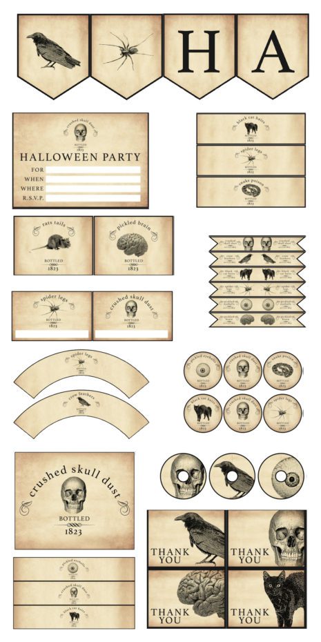Download the Best FREE Gothic Halloween Party Printables! | Catch My Party