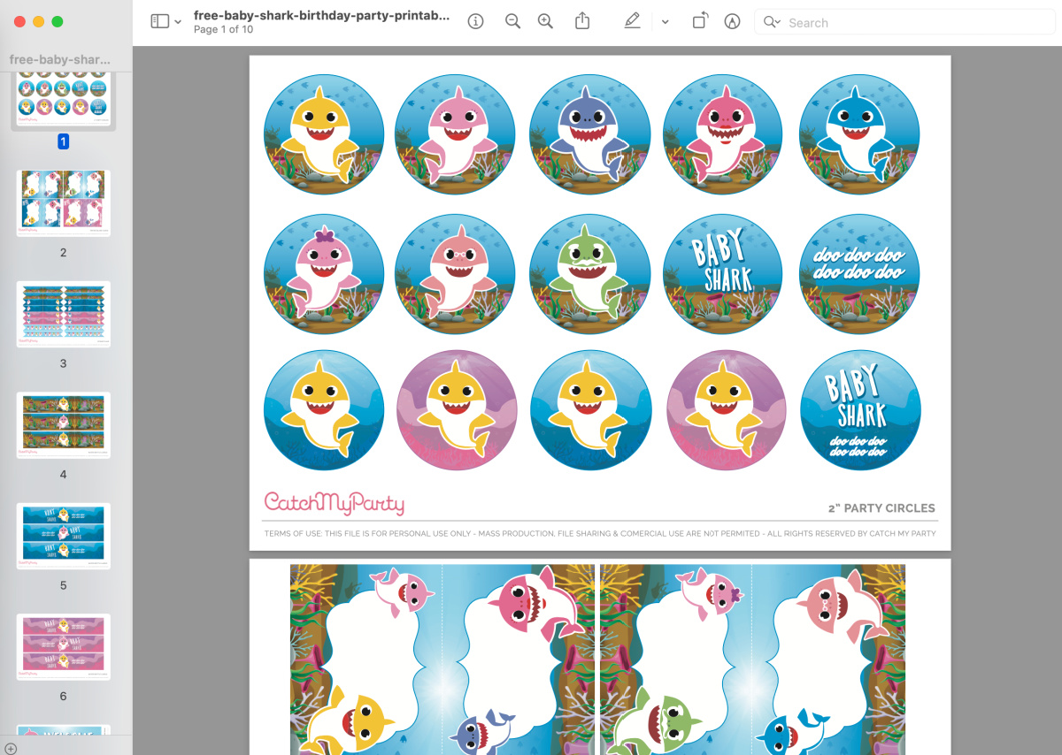 Download These Fun Free Baby Shark Party Printables, Now!