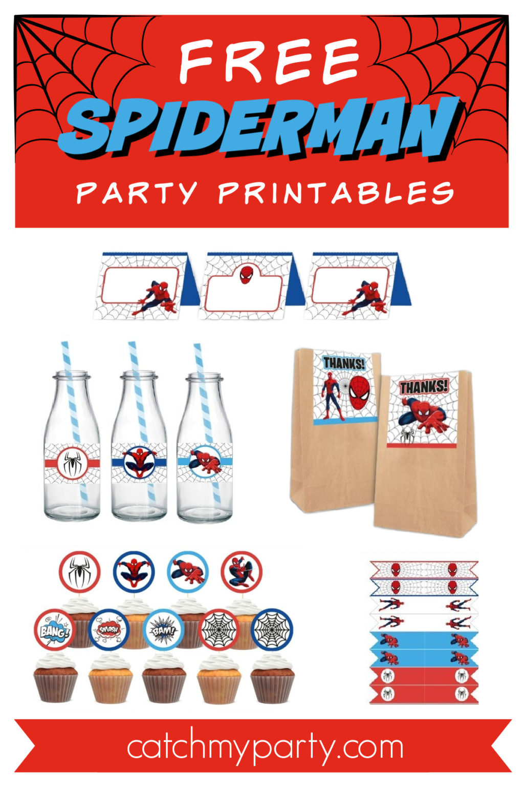 Download These Fantastic Free Spiderman Party Printables! | Catch My Party