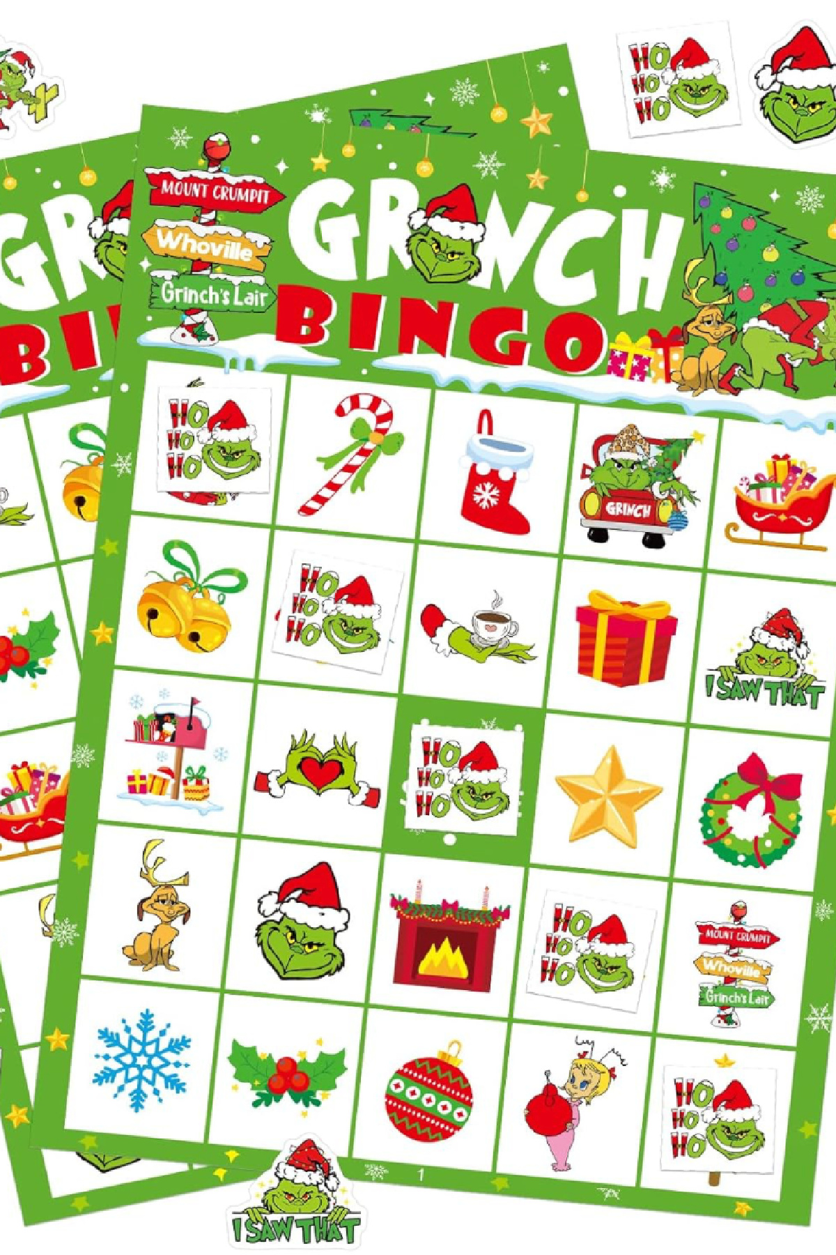 Free Printable Grinch Bingo Game for Kids