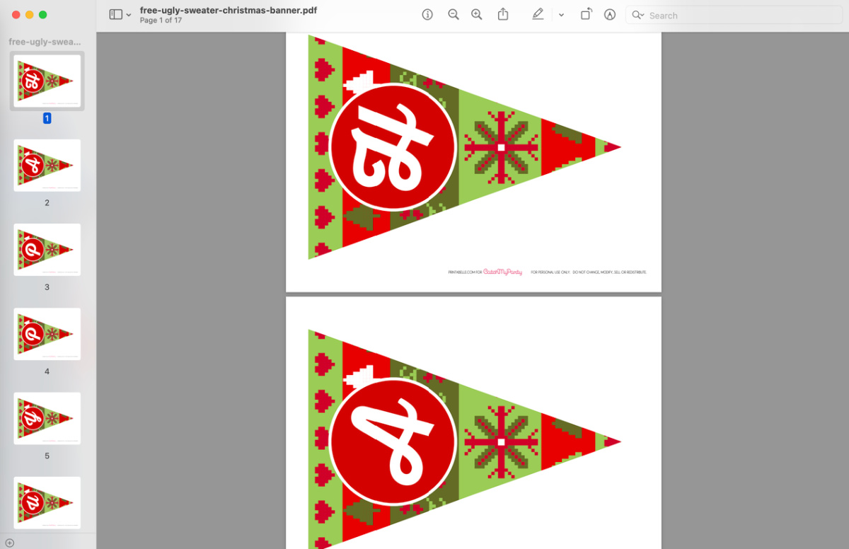 Download these Festive FREE Ugly Sweater Party Printables | Catch My Party
