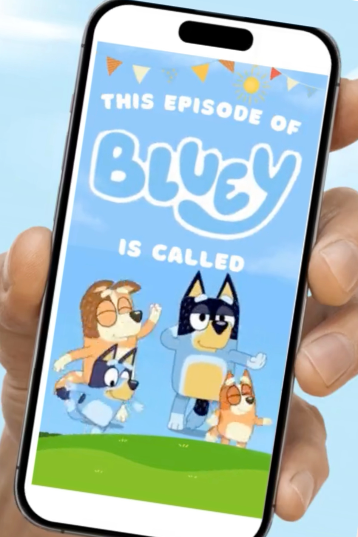 Animated Digital Bluey Party Invitation