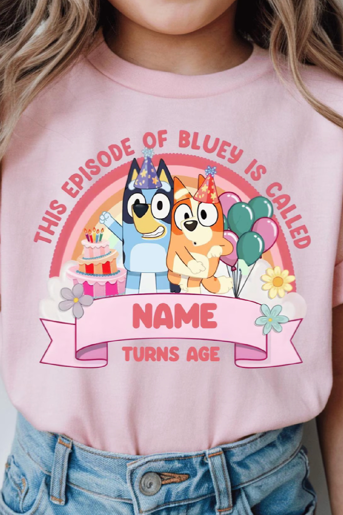 Pink Girl Bluey T-Shirt