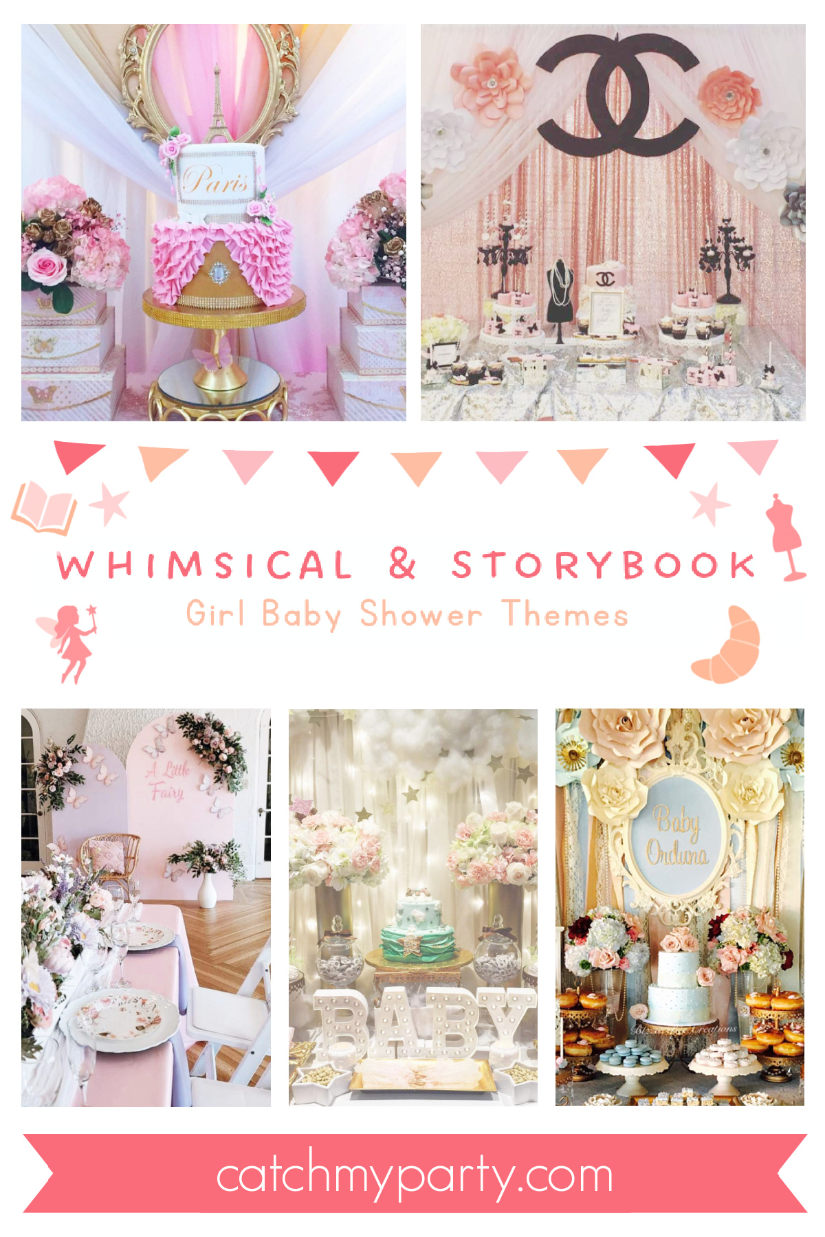 Whimsical & Storybook Girl Baby Shower Themes