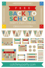 FREE Back to School Party Printables | Catch My Party
