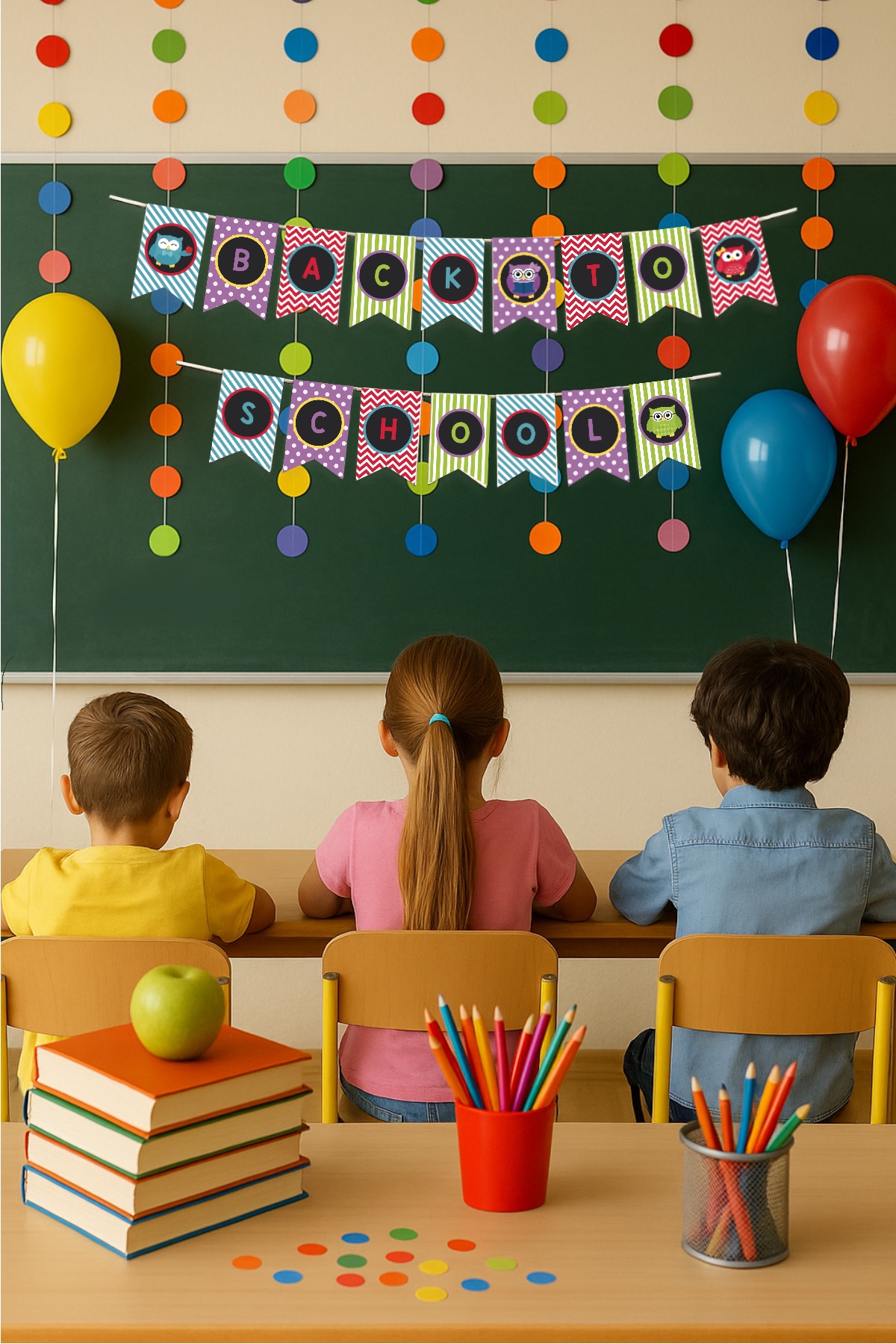 FREE Back to School Owl Banner Printable