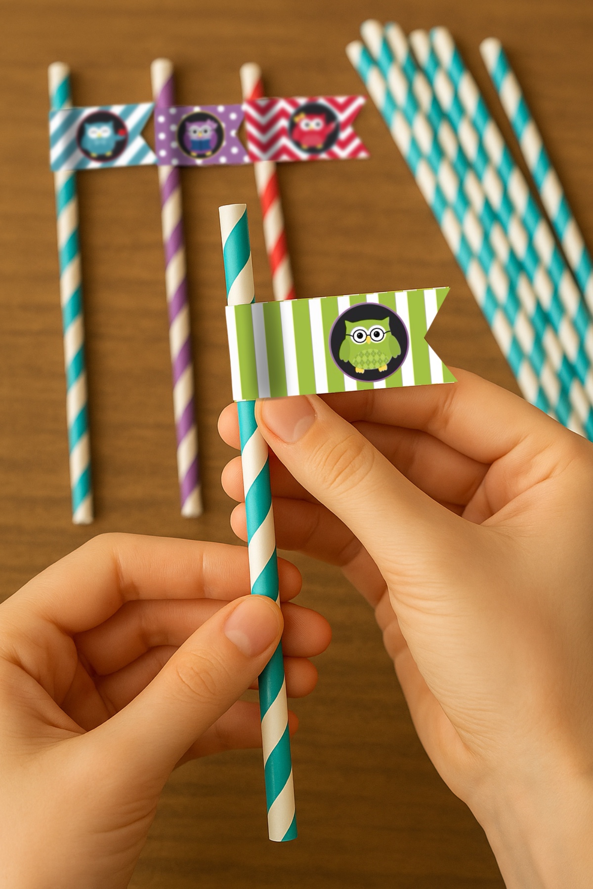How to Assemble Owl Straw Flags
