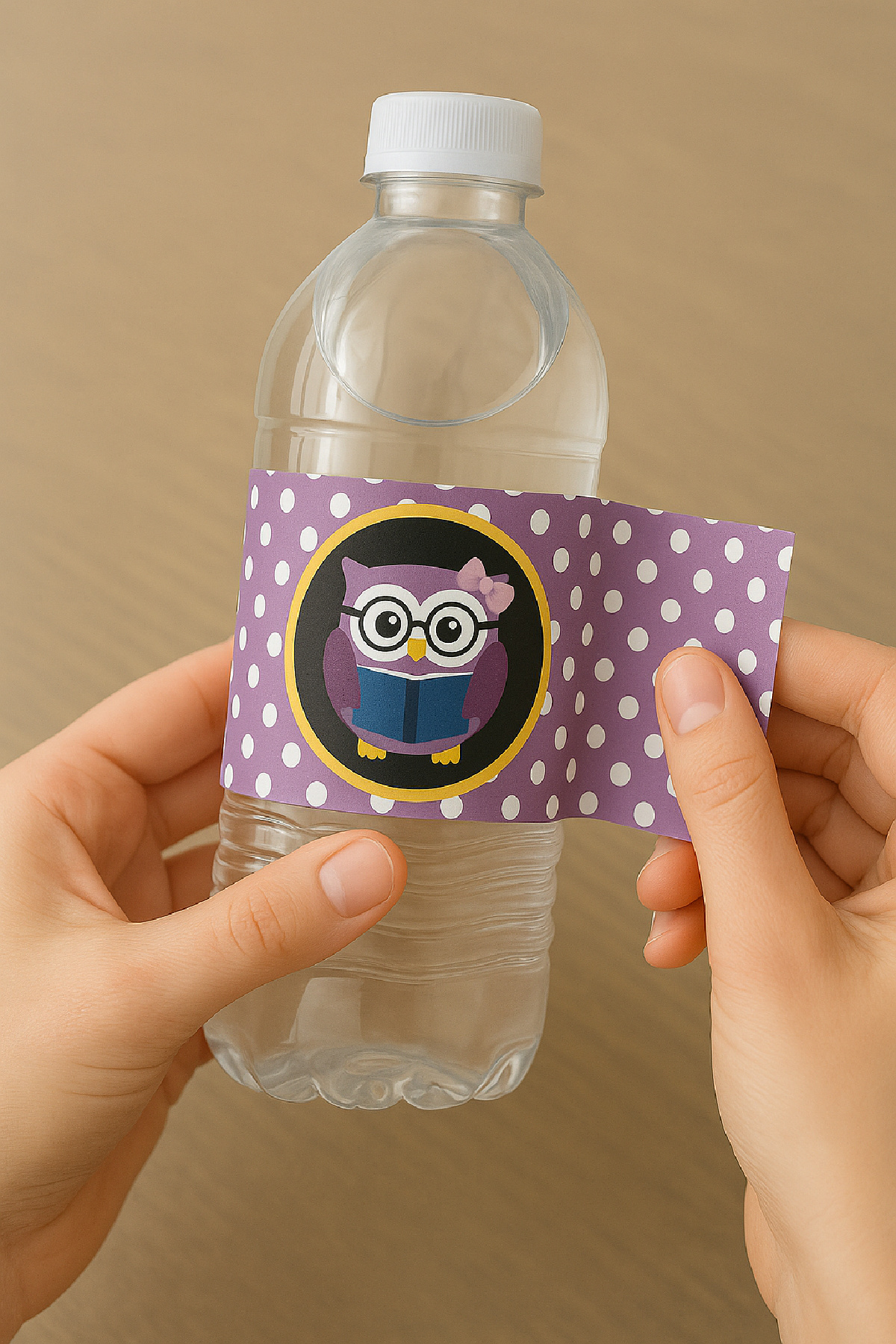 How to Assemble Owl Water Bottle Label