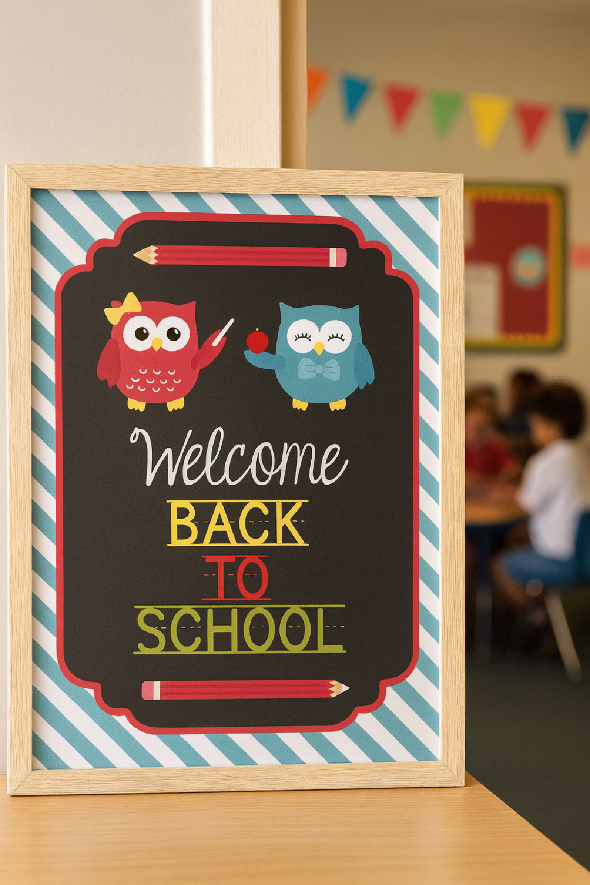 FREE Back to School Owl Welcome Poster Printable