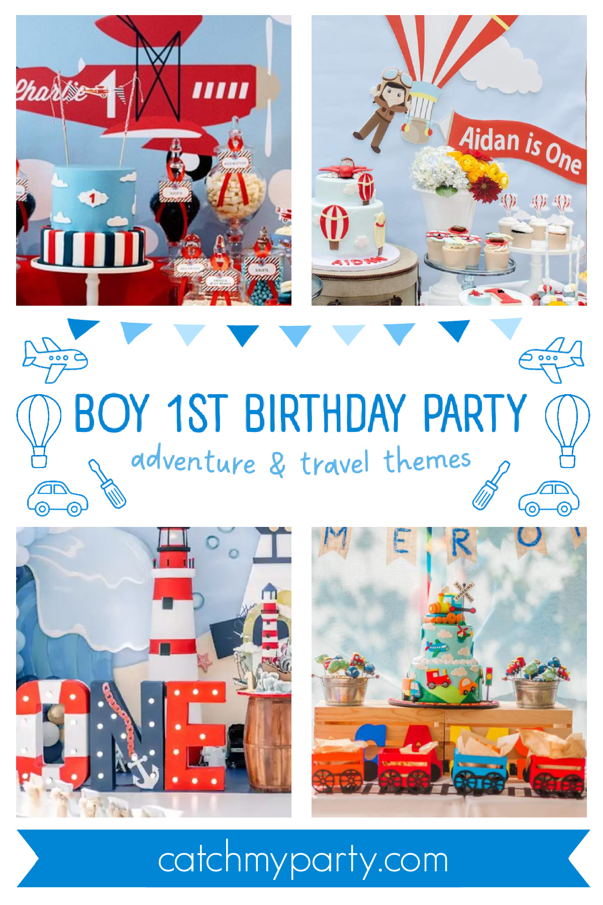 Popular Boy 1st Birthday Party - Adventure & Travel Themes