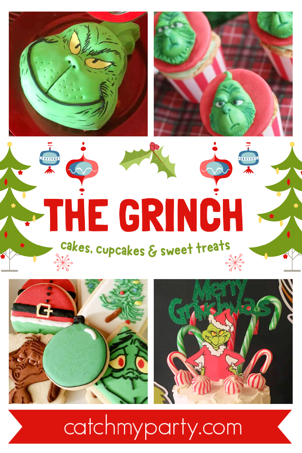 Grinch Cakes, Cupcakes & Sweet Treats