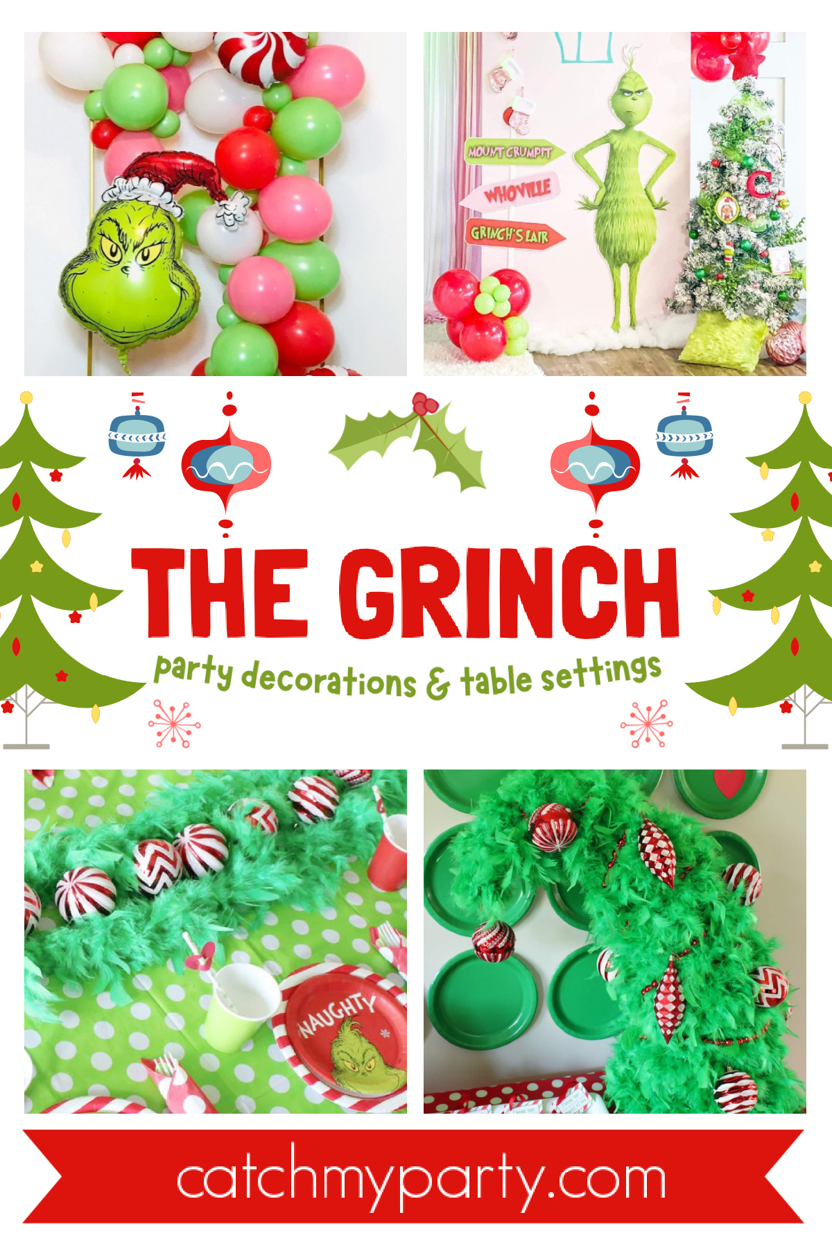 Grinch Party Decorations & Table Settings