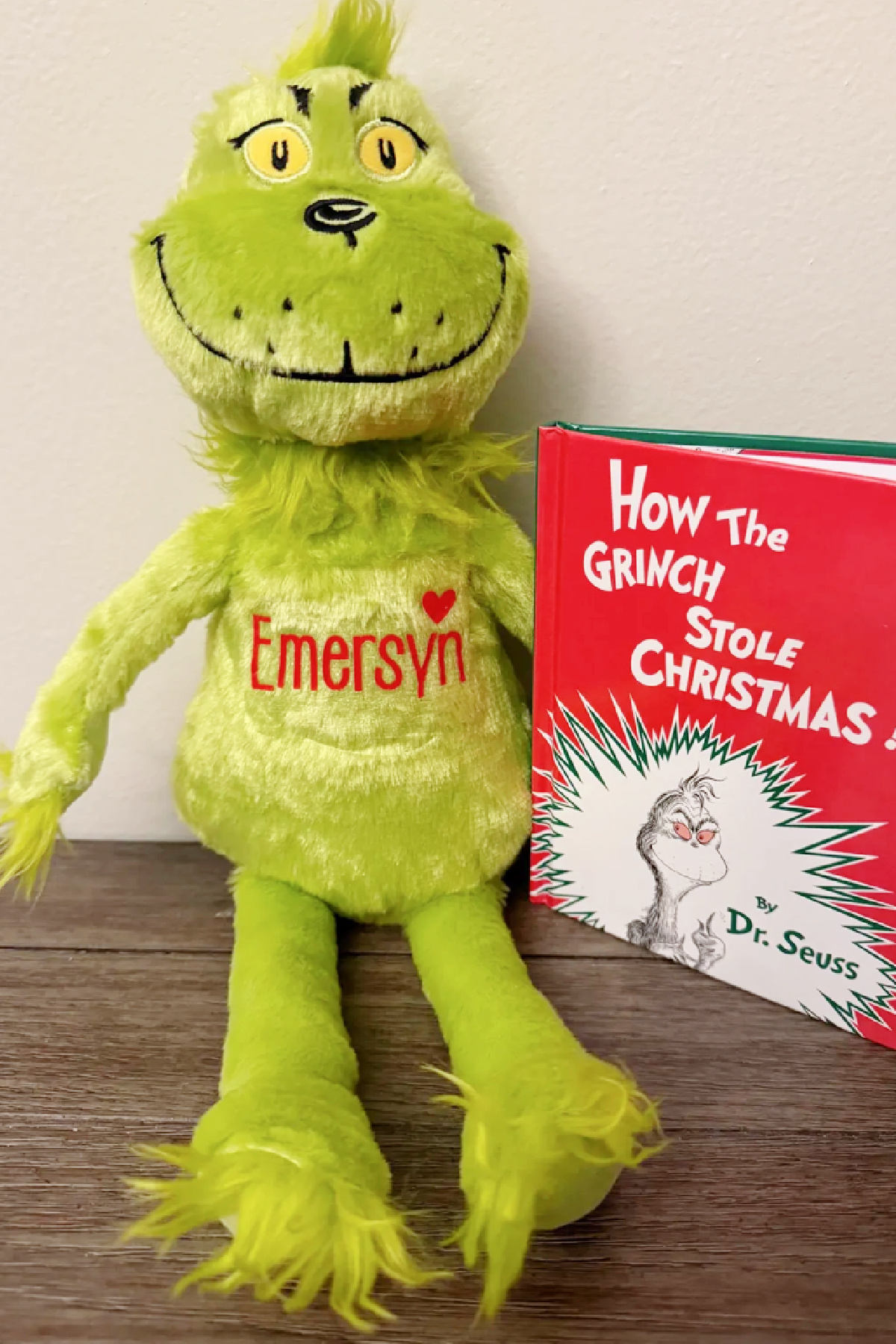 Personalized Grinch Plush Party Favor 