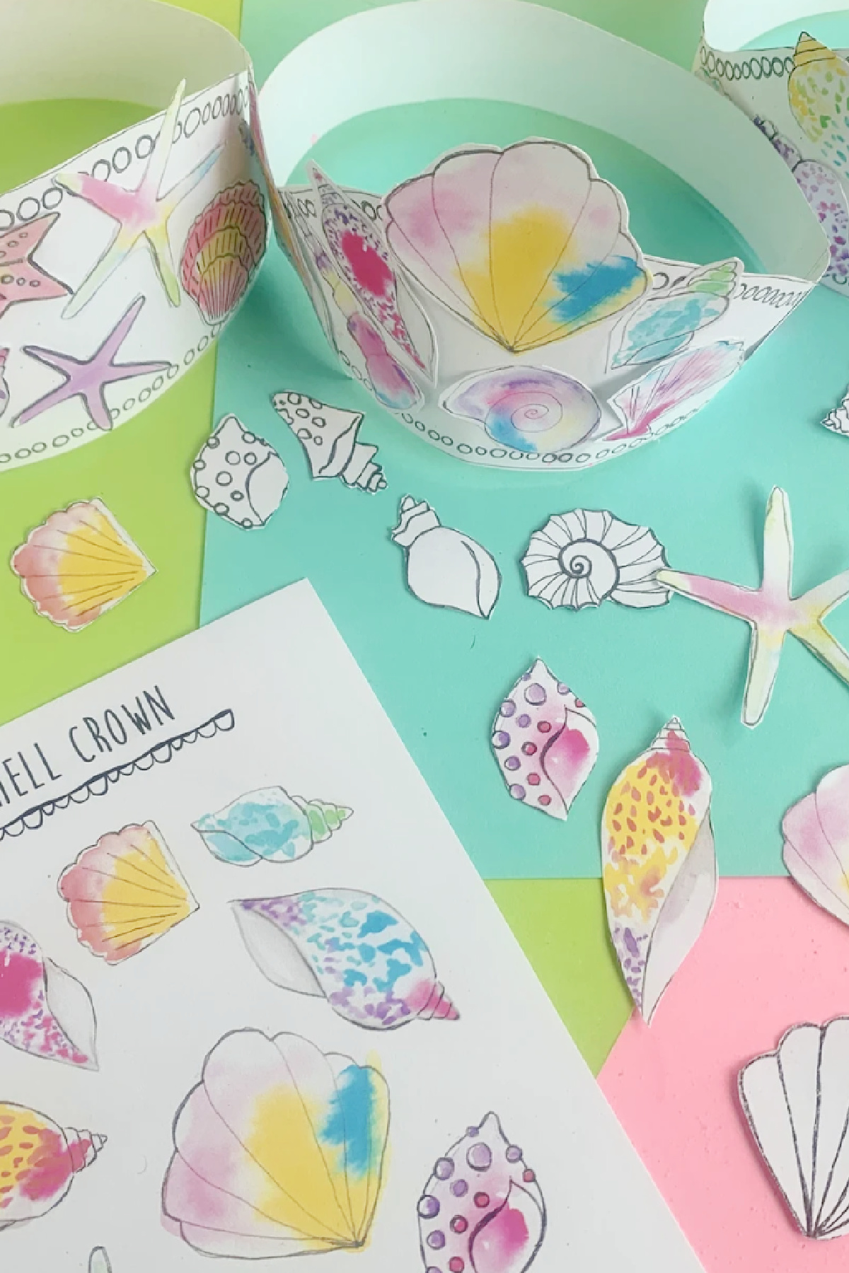 Paper Seashell Crown Craft Paper Seashell Crown Craft