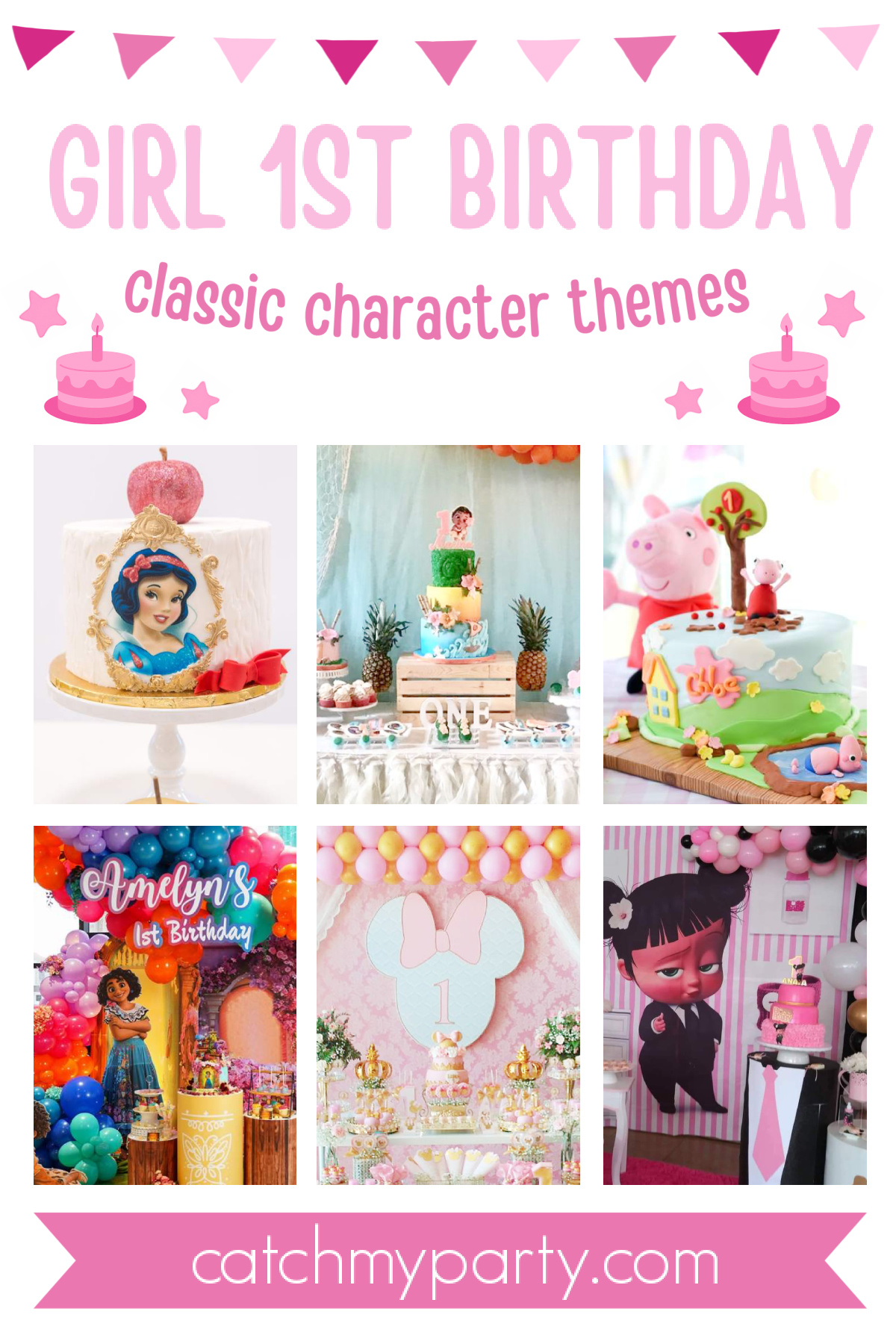 1st Birthday Decorations in 1st Birthday Party - Pink