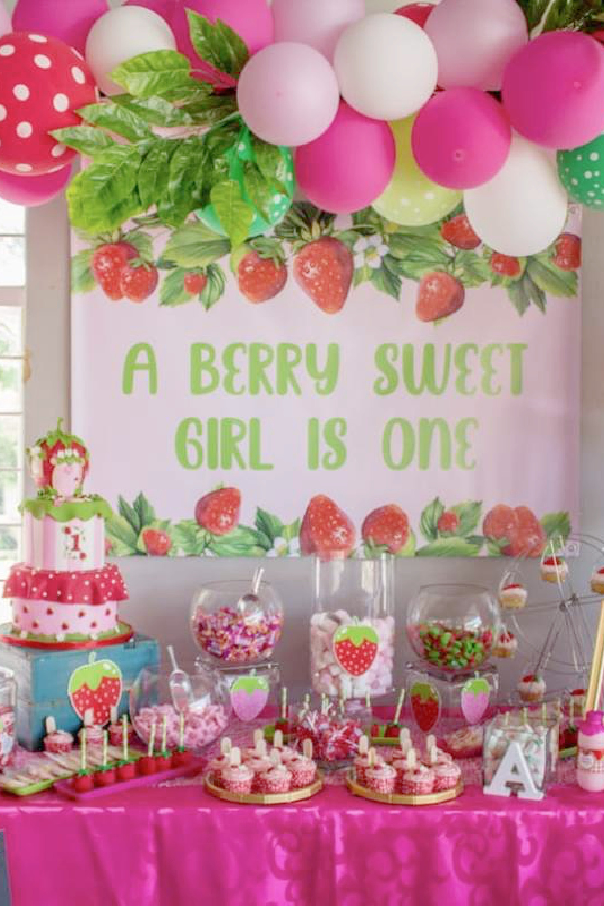 Strawberry 1st Birthday Parties