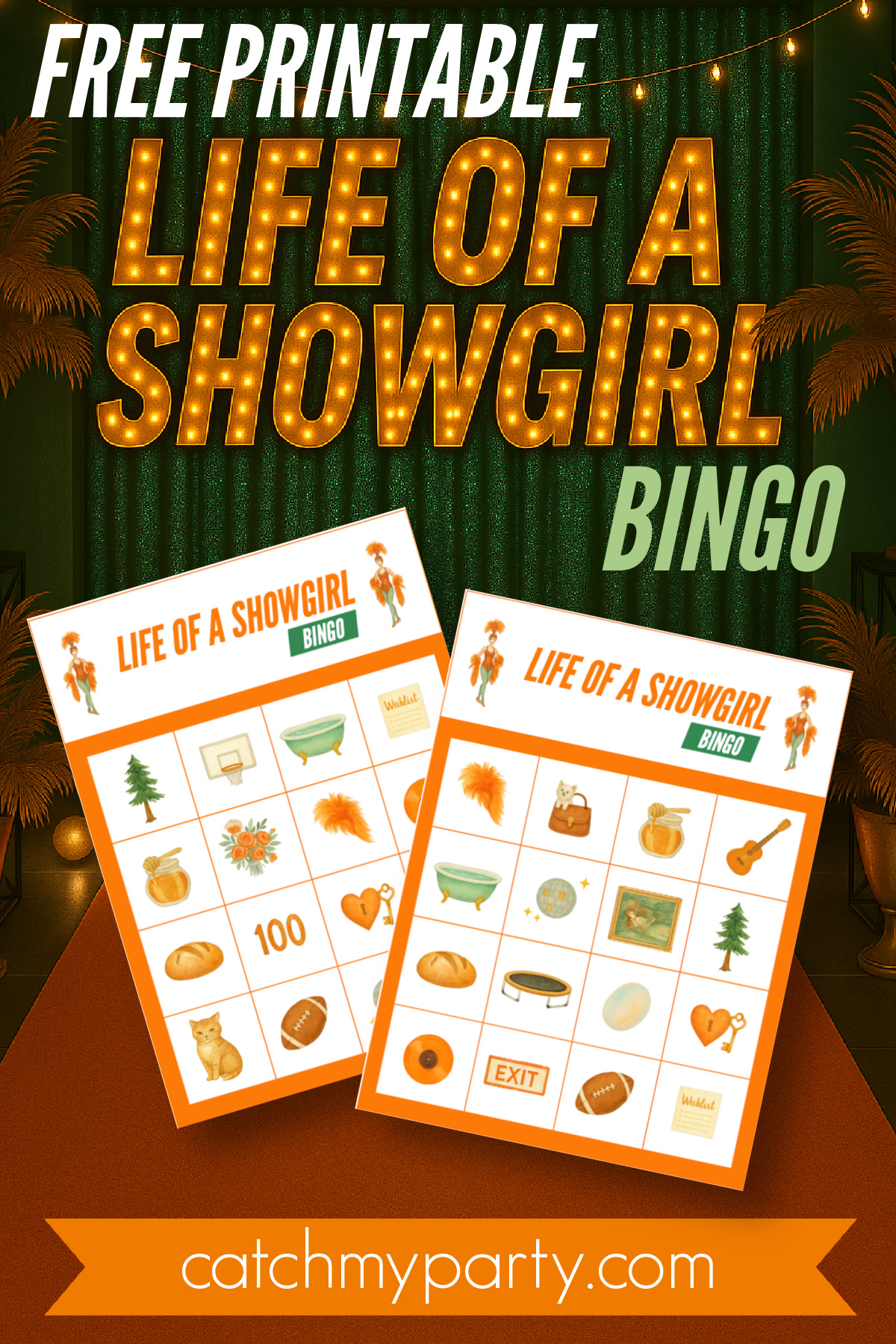 FREE 'Life of a Showgirl' Printable Bingo
