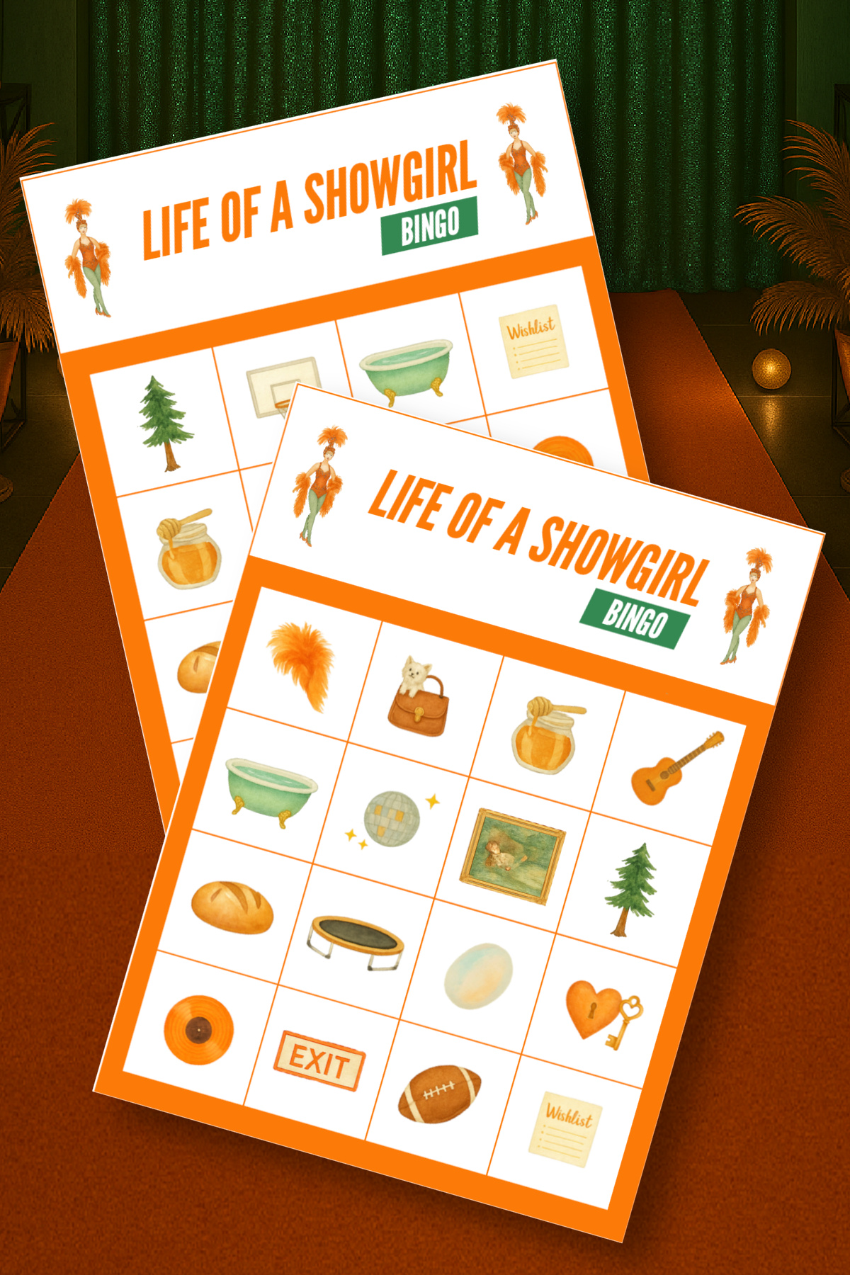 FREE Printable Life of a Showgirl Bingo 