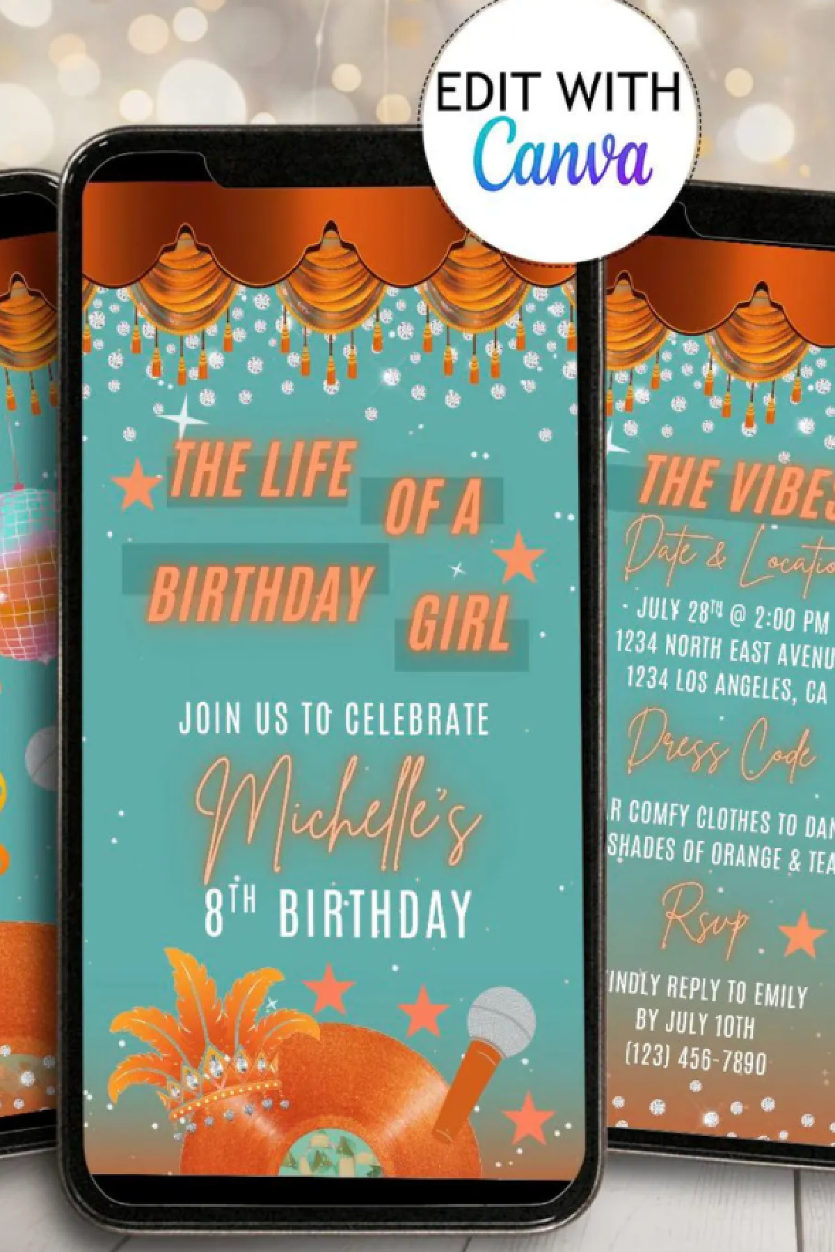 Life of a Showgirl Digital Party Invitation