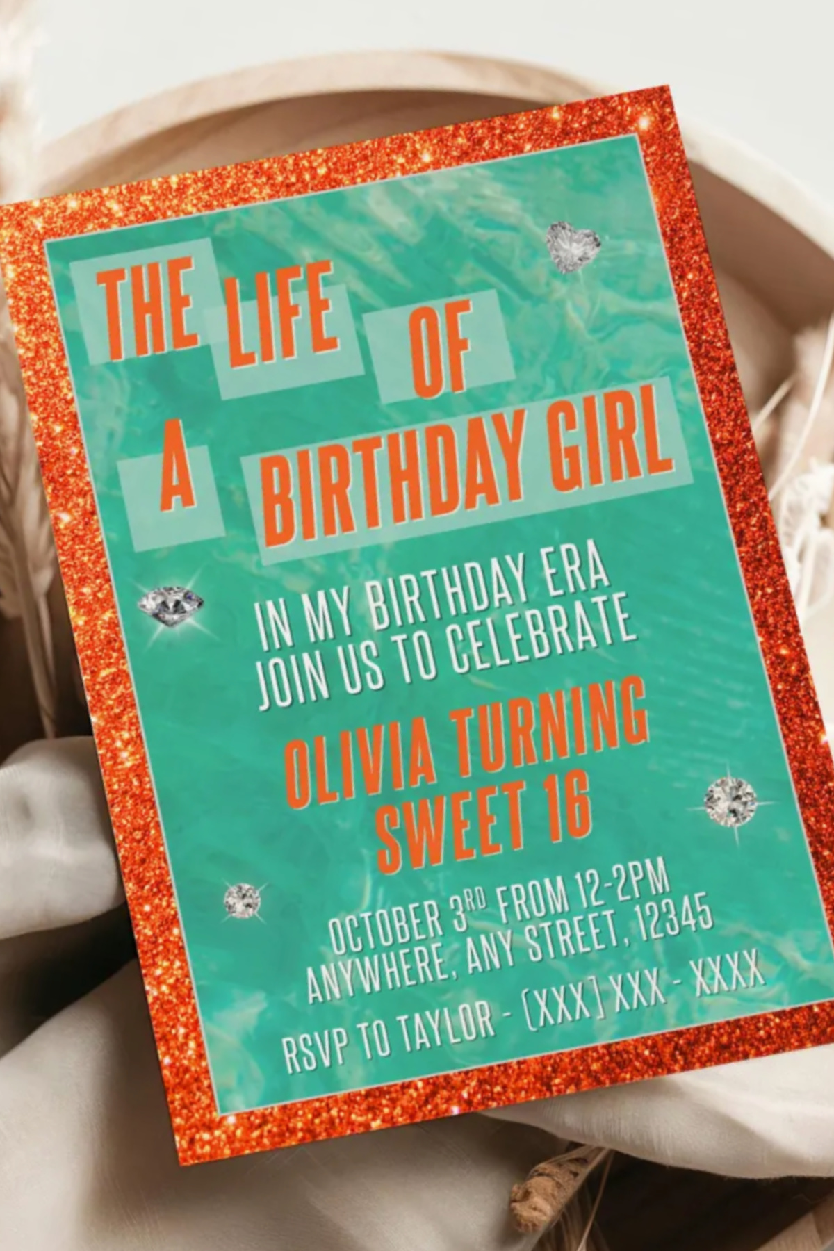 Life of a Showgirl Party Invitation
