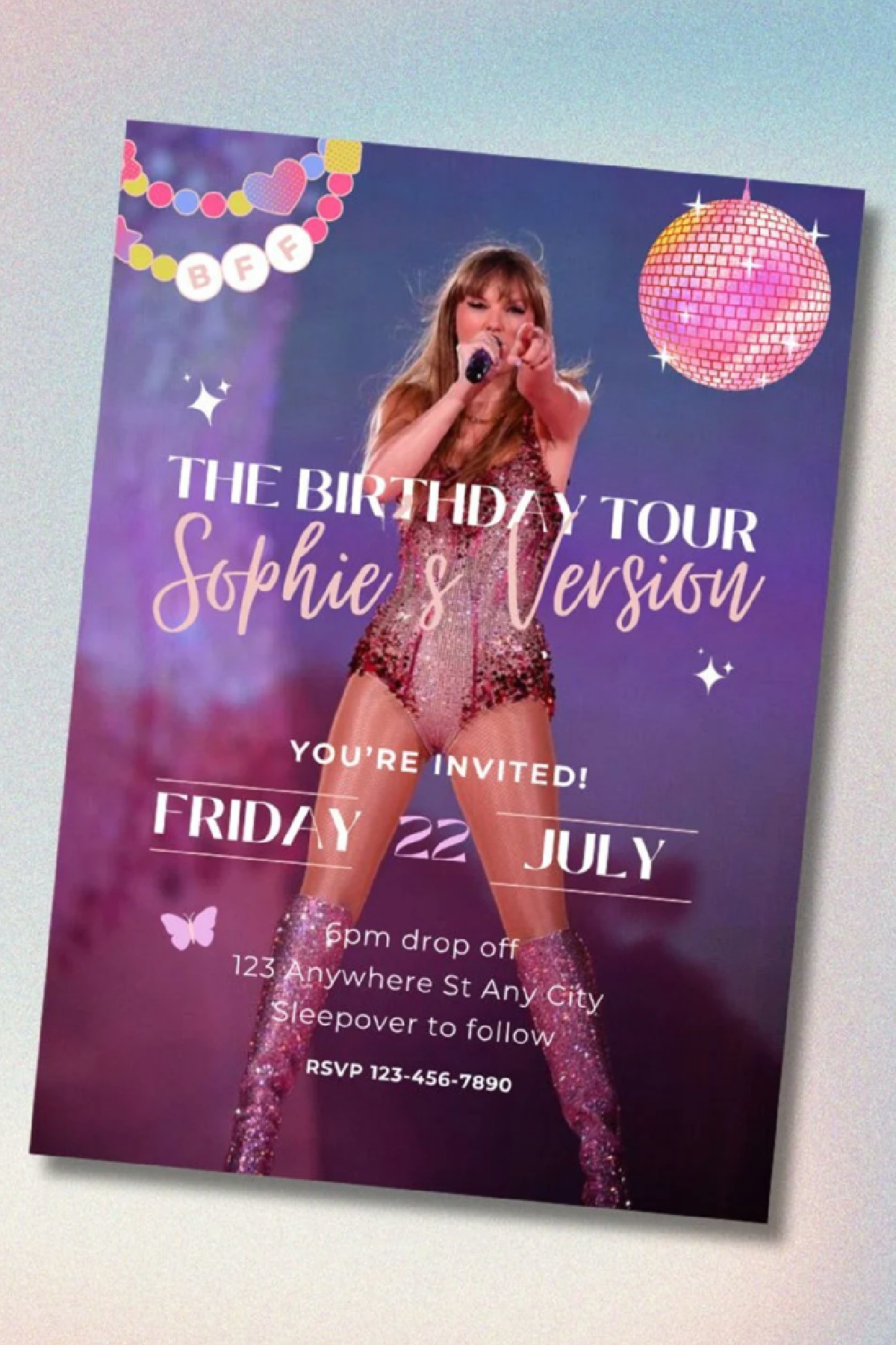 Eras Tour-Inspired Party Invitation