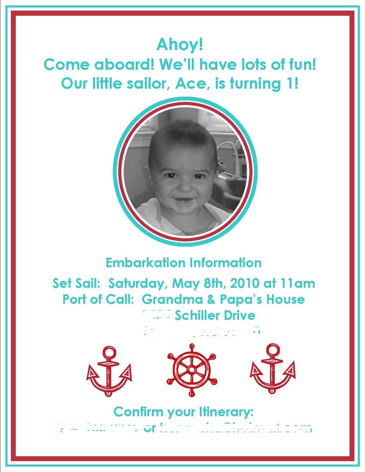 Ace's 1st Birthday - Nautical