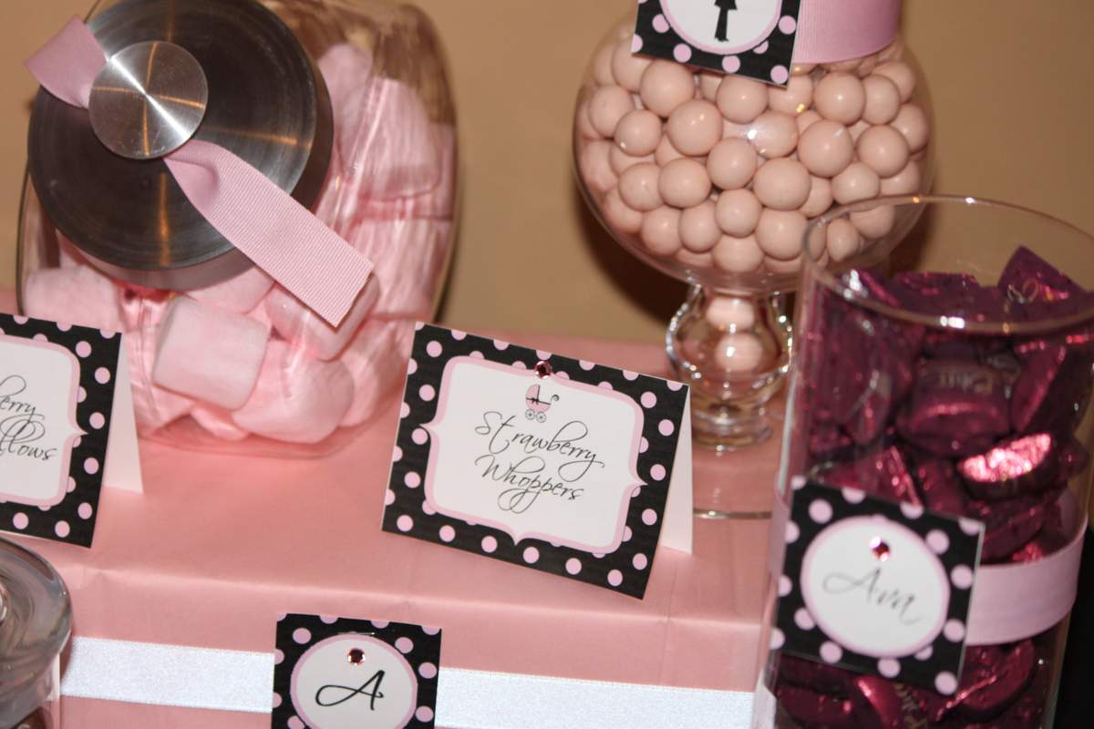 Polka Dotted Baby Shower - Black and Pink Polka Dots