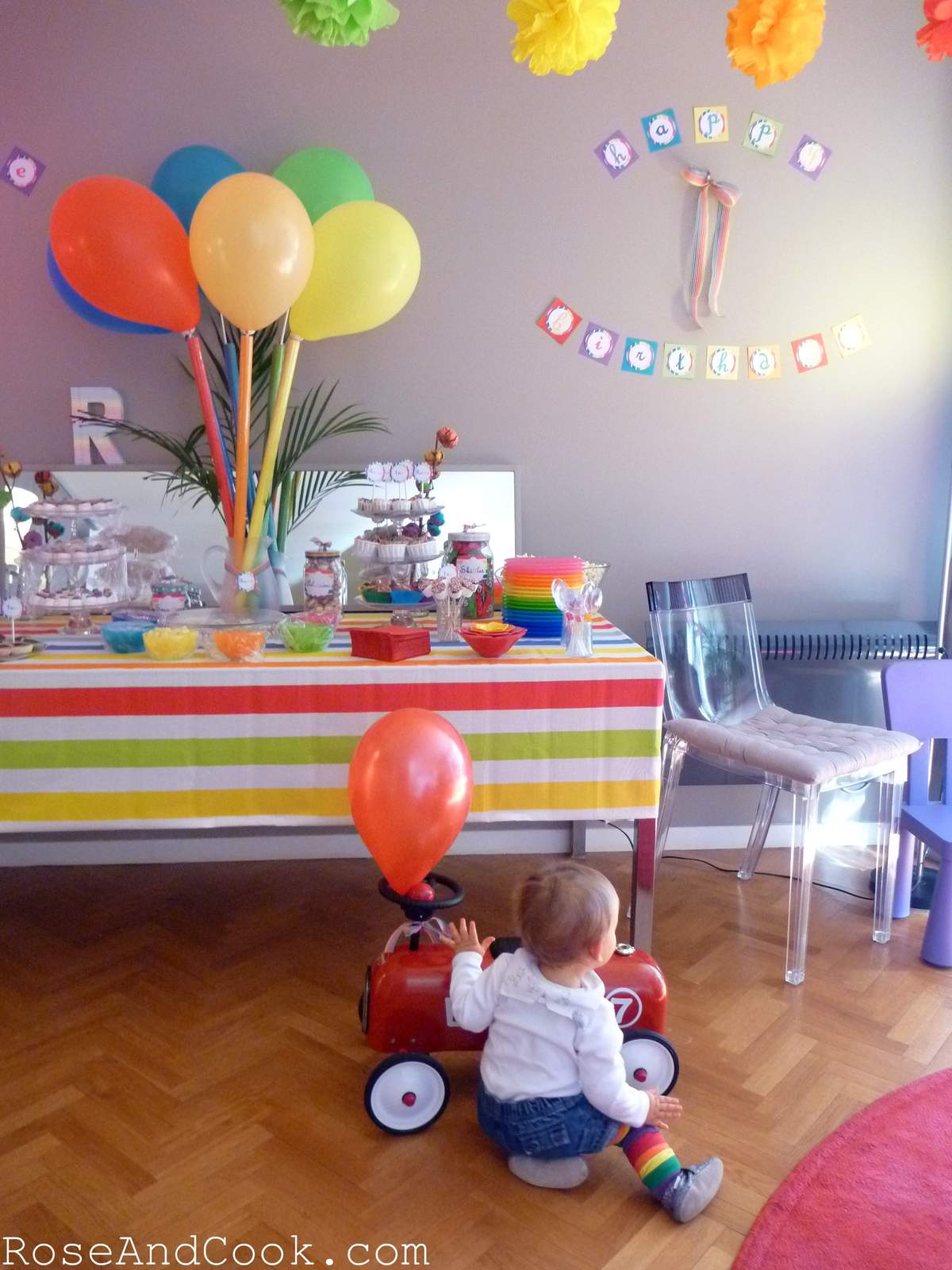 A Rainbow party (Roméo's 1st birthday) - Rainbow / Circus