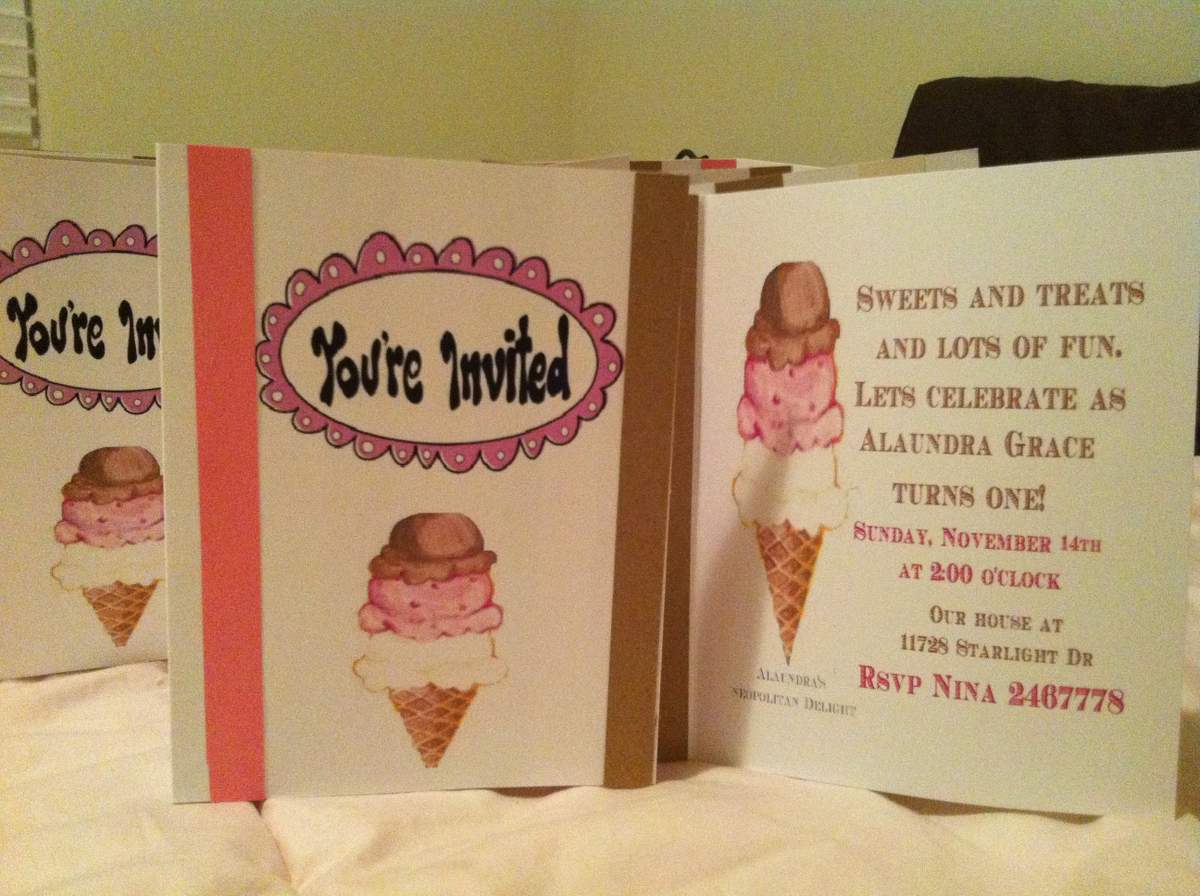 Alaundra's 1st Birthday - Neopolitan Ice Cream Party