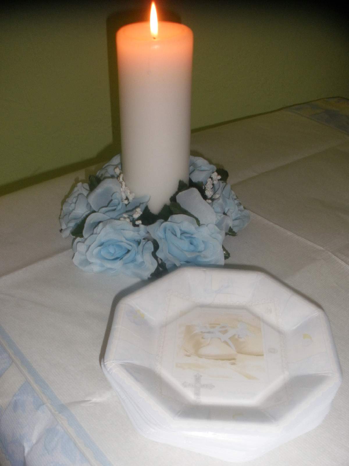 Blue & White/Crosses Baptism Party Ideas Photo 13 of 18 Catch My Party