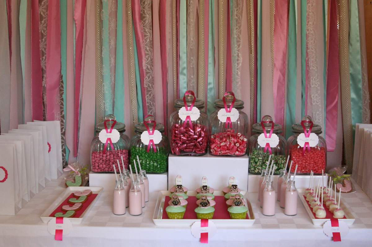 Glamourous Pink and Green Birthday Party Ideas Photo 20 of 21 Catch