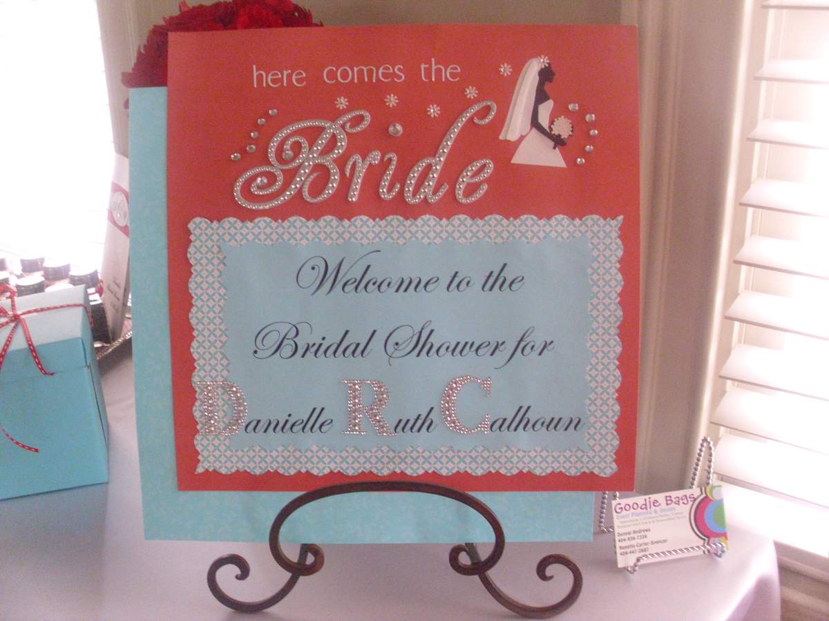 Monogram Bridal Brunch - Tiffany Blue & Red