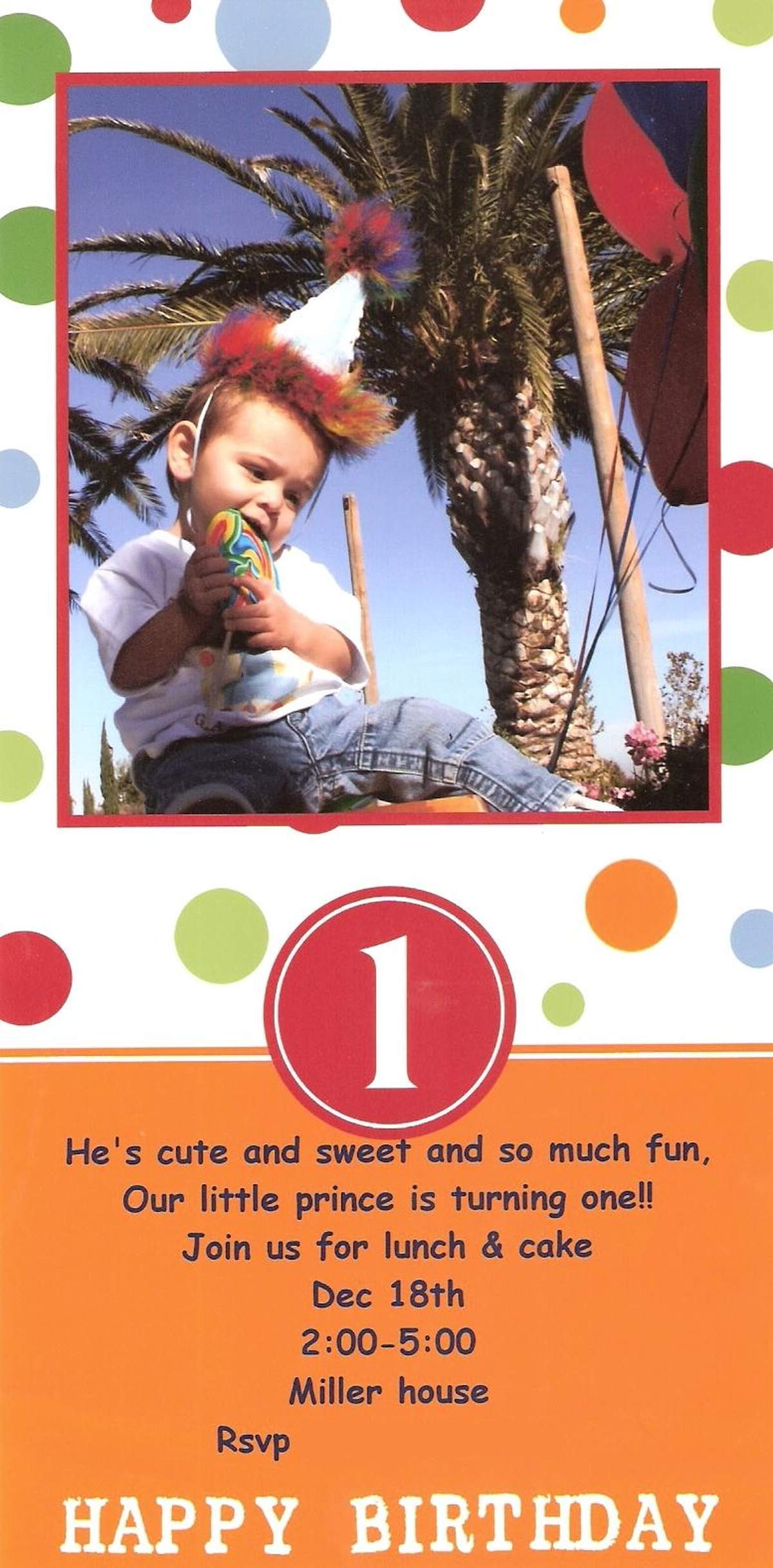 Gabriel's 1st Birthday! - Polka Dot