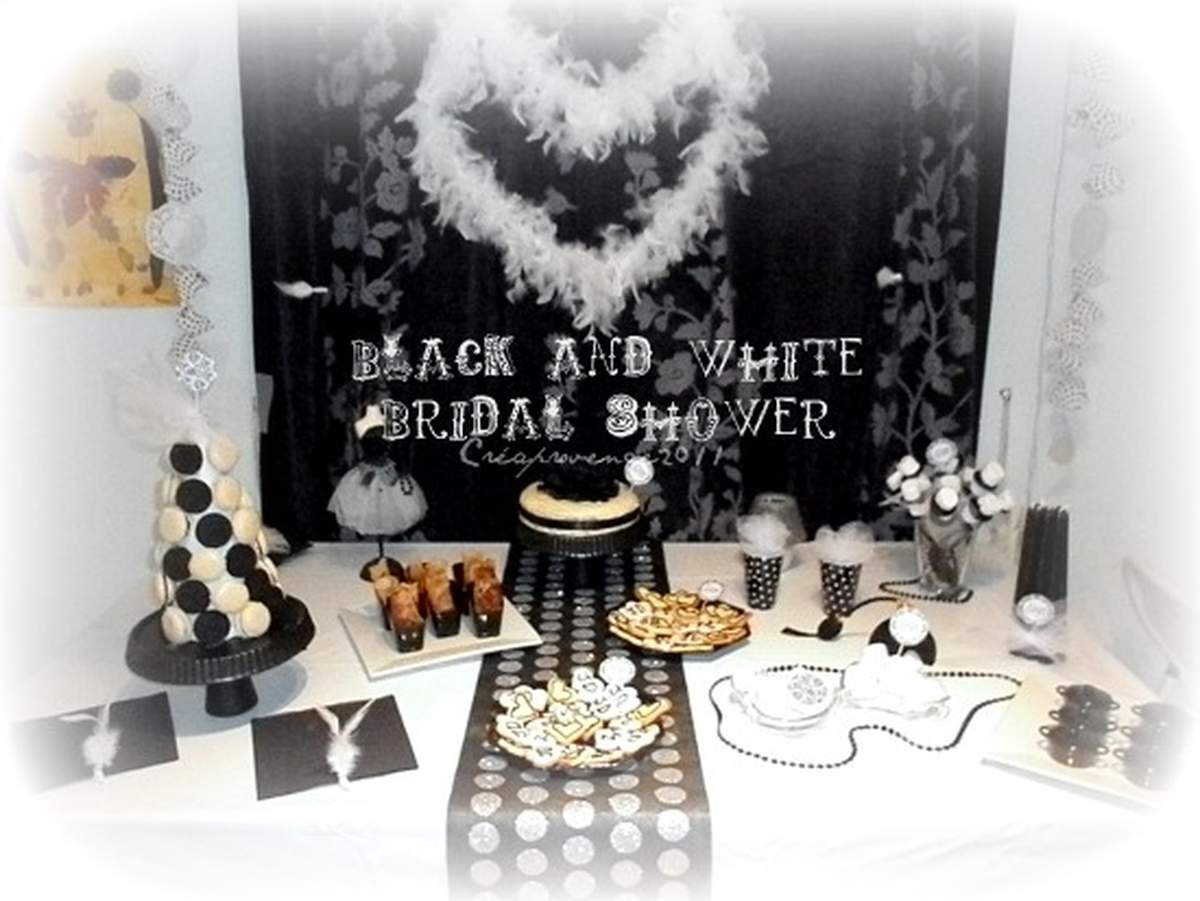 White and Black chic party - white and black and tulle