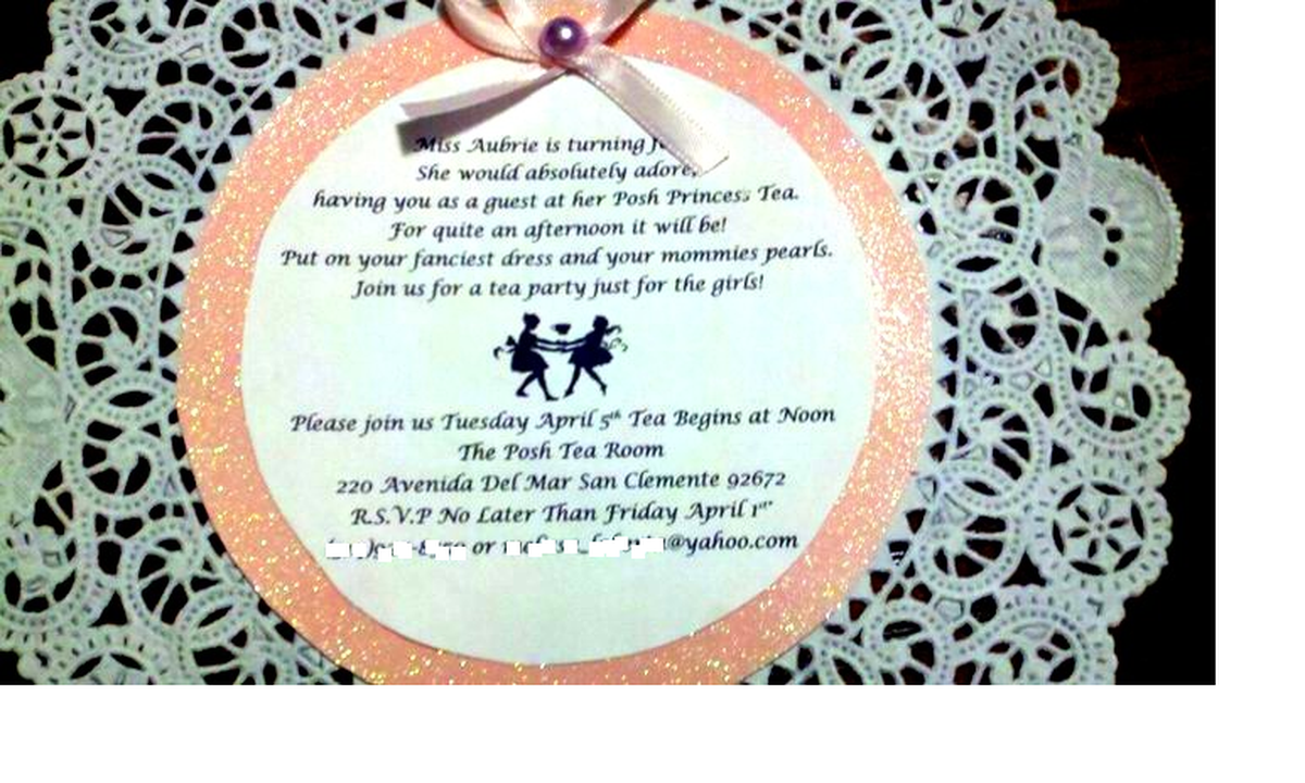 Posh Princess Tea - Tea Party