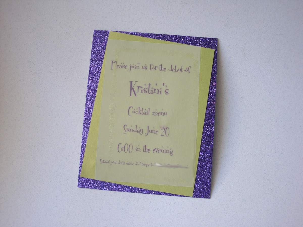 Kristini's Cocktail Menu Debut - None