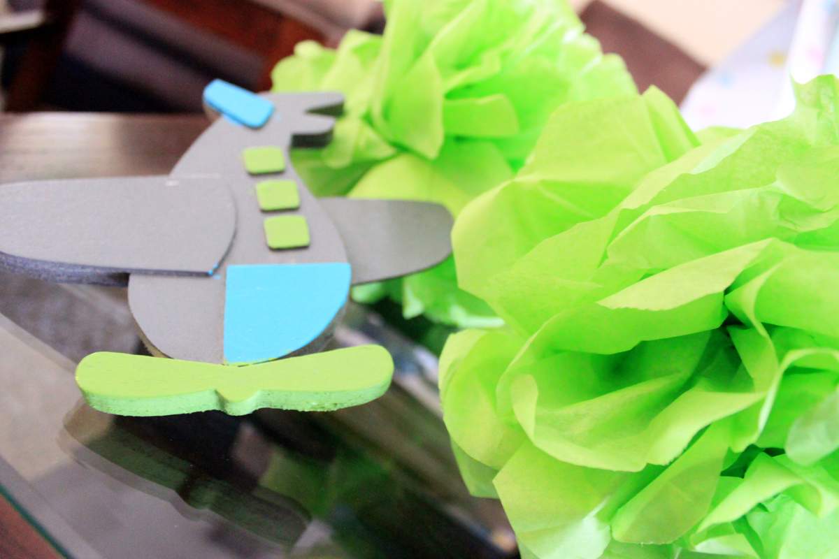 Planes, Trains, Automobiles and Damask Baby Shower Party Ideas Photo